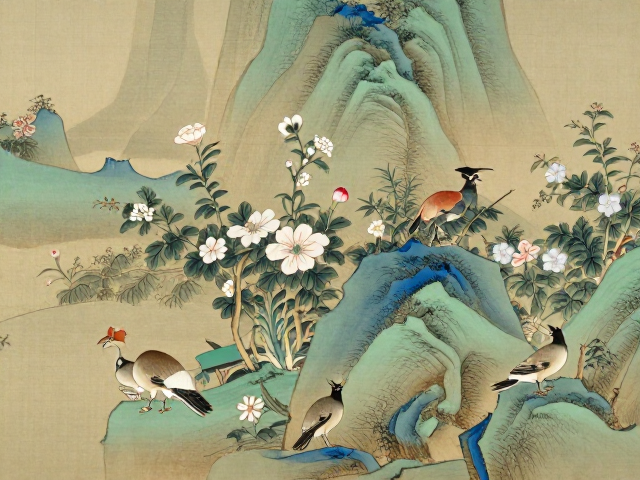 花鸟走兽纹样的精细刻画与笔墨技法