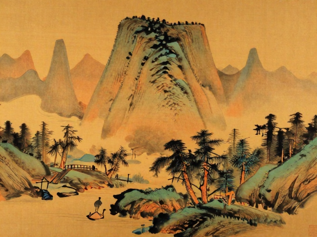 暖色吉庆风内画山水,写意水墨韵味,匠心独运的艺术收藏