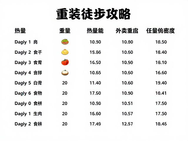 重装徒步攻略,按天数算食物,住宿补给完整指南