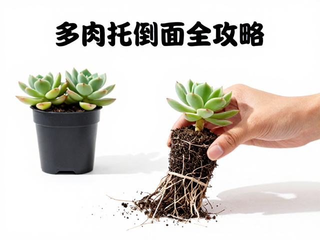 倒扣托株技巧与根系处理细节
