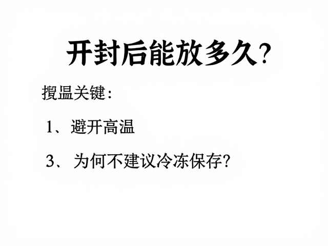 开封后的保质期:时间与环境的博弈