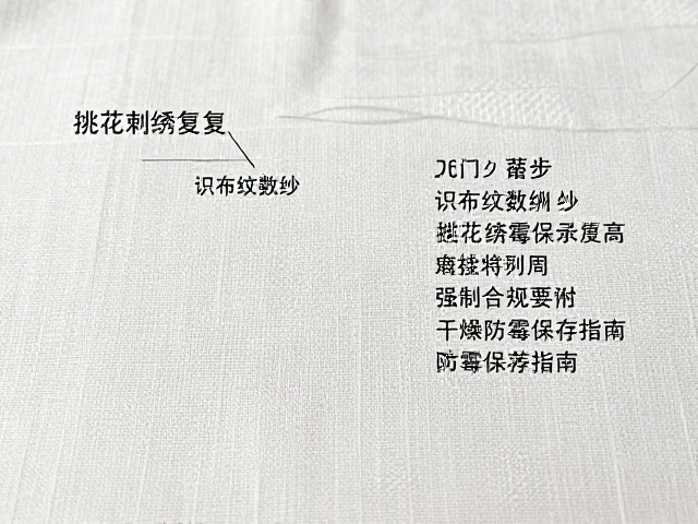 挑花刺绣复原，识布纹数纱技巧与干燥防霉保存指南