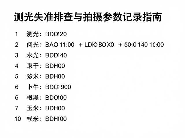 拍摄参数记录与复盘方法