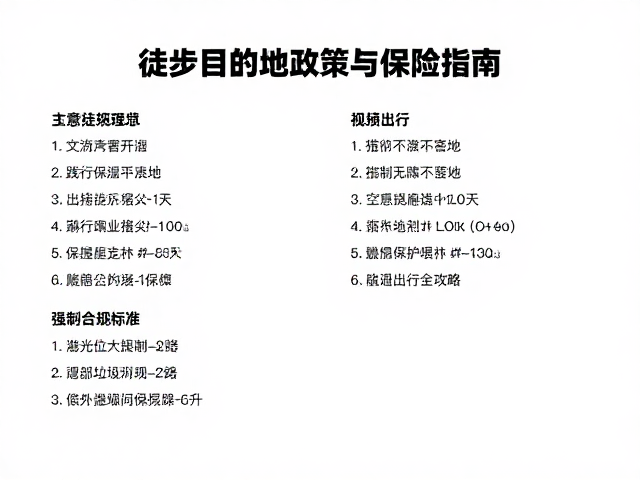 徒步目的地政策与保险指南,践行垃圾不落地,安全出行全攻略