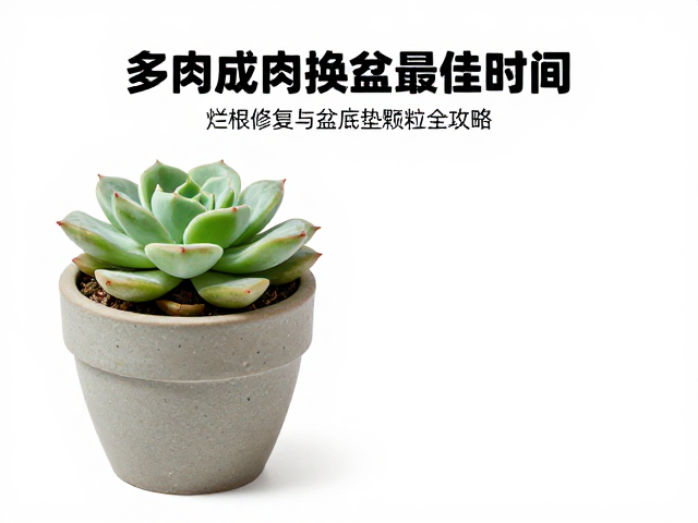 多肉成株换盆最佳时间，烂根修复与盆底垫颗粒全攻略