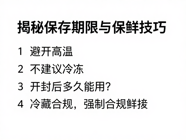 冷藏保存:多数开封食材的首选方案