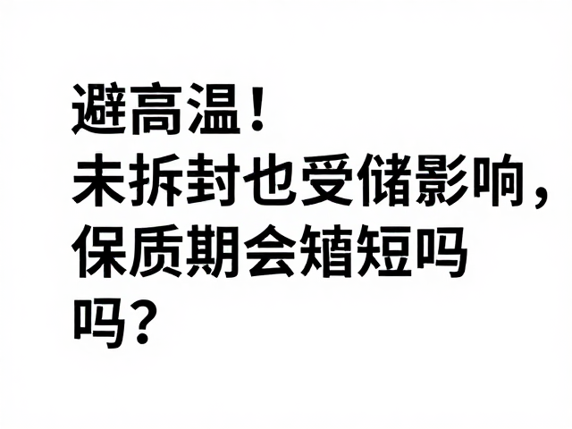 科学储存与保质期验证的实际建议