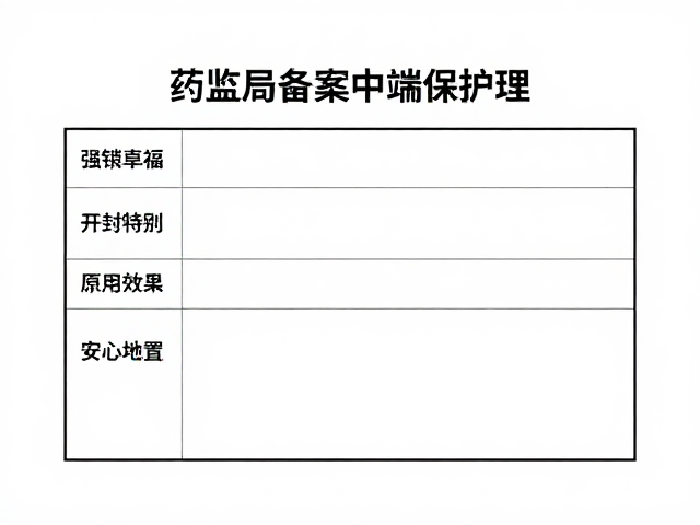 药监局备案中端功效护理品,开封后尽快使用,安全有效更安心