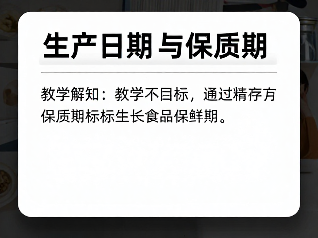 科学解读生产日期与保质期标识