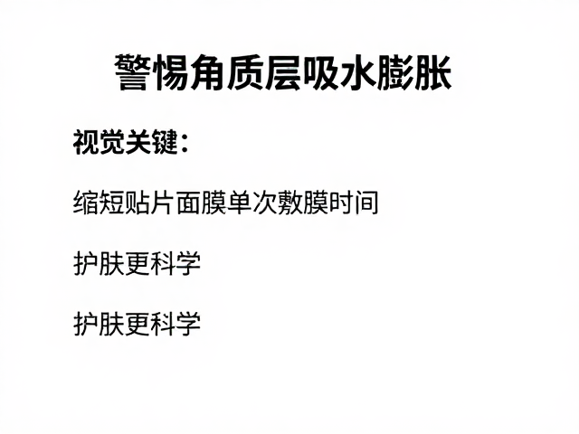 警惕角质层吸水膨胀!缩短贴片面膜单次敷膜时间,护肤更科学
