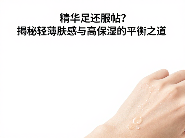 精华足还服帖?揭秘轻薄肤感与高保湿的平衡之道