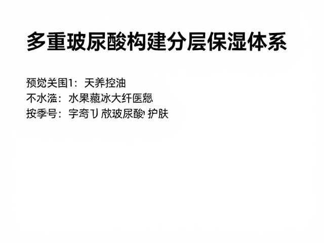 多重玻尿酸构建分层保湿体系