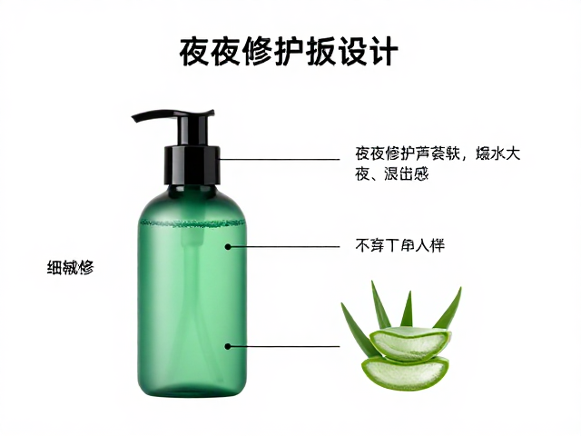 夜间修护芦荟提取物,按压瓶包装设计解析