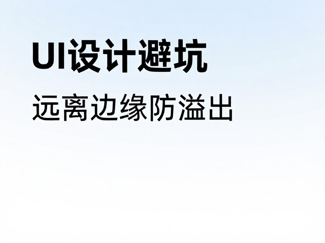 UI设计避坑，文字远离边缘防溢出，控制行宽，渐变填充提升质感