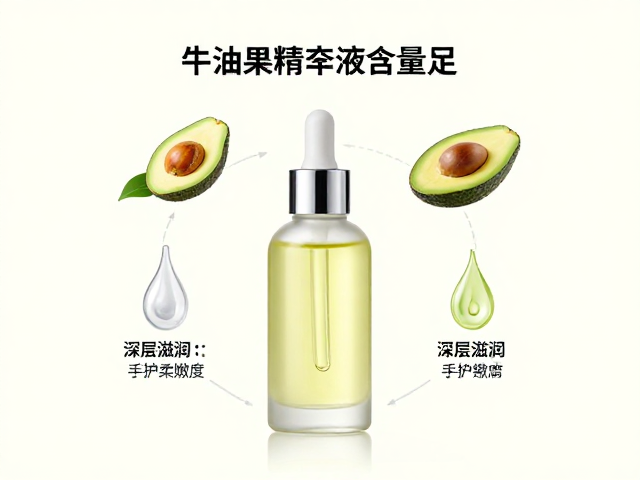 牛油果脂精华液含量足,深层滋润提升手部柔嫩度