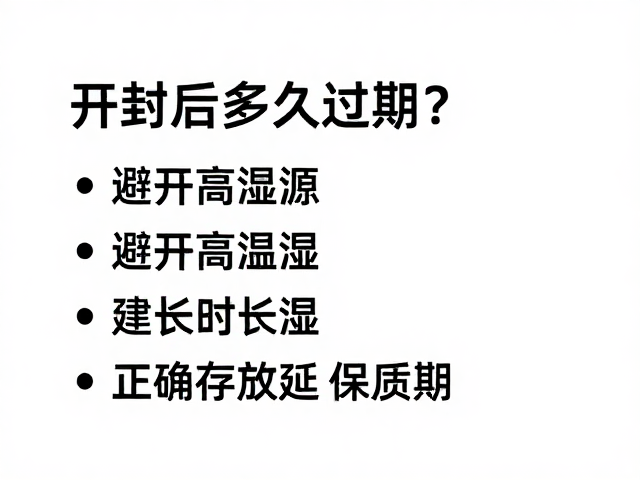 开封后的保质期会缩短,具体时长取决于产品形态