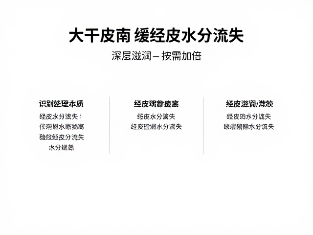 大干皮护肤指南,缓解经皮水分流失,深层滋润按需加倍