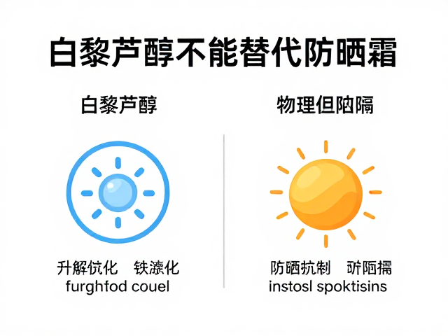 白藜芦醇不能替代防晒霜,但不影响后续防晒步骤