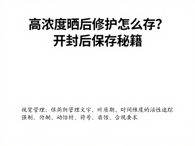 保质期管理:时间维度的活性追踪