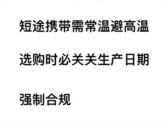 短途携带需常温避高温