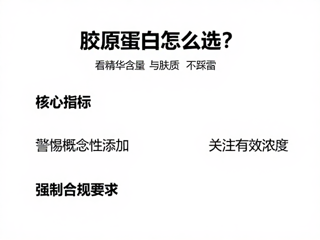胶原蛋白怎么选?看精华含量与肤质,精准匹配功效不踩雷