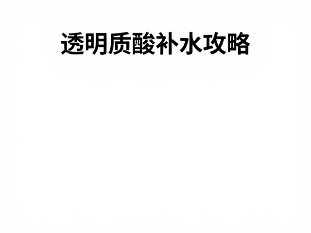 选购透明质酸产品的核心指标与成分搭配
