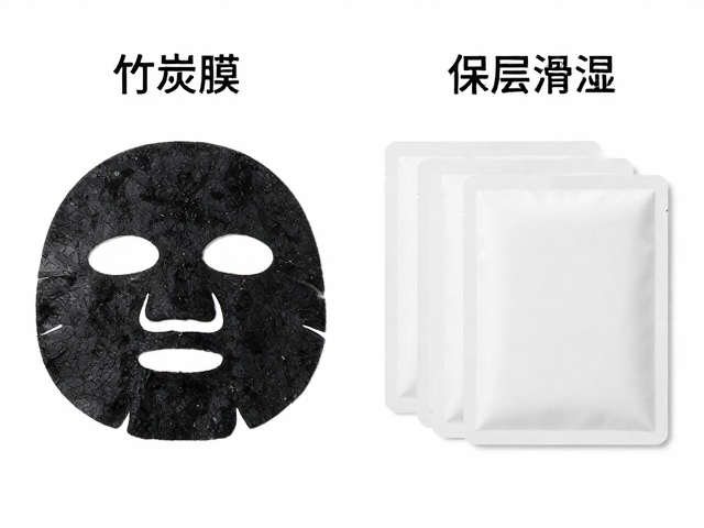 竹炭膜布面膜独立单片与五片盒装怎么选?深层清洁保湿大对比