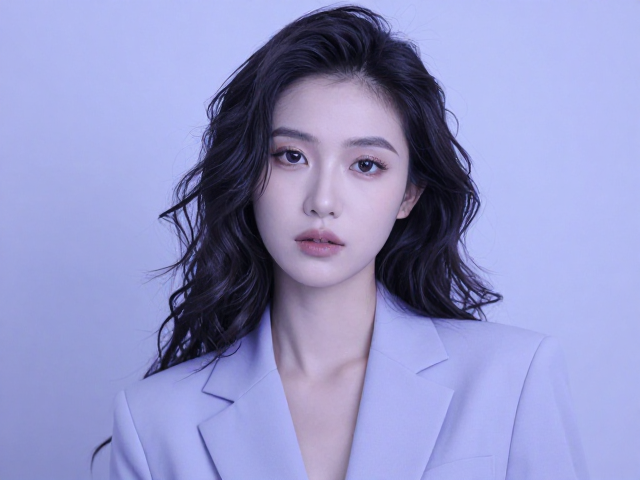 雾霾蓝浅紫通勤妆，卷度稳定不塌，日常百搭高级感