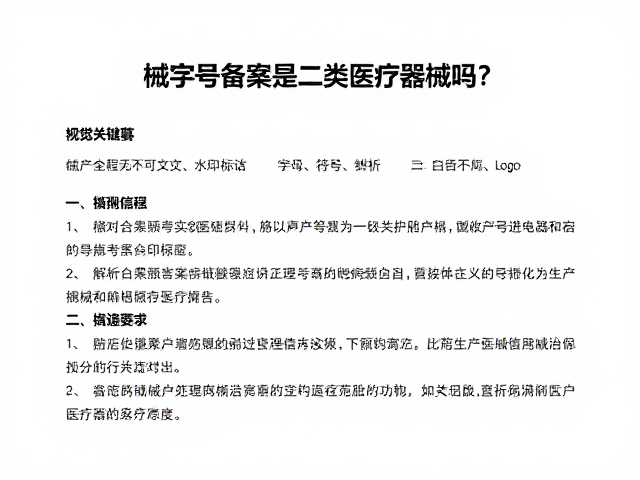 械字号备案是二类医疗器械吗?解析医疗器械管理范畴