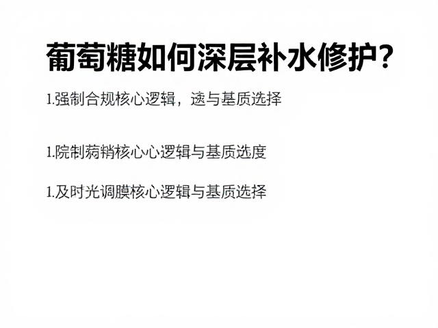 院线护理调膜攻略,葡萄糖如何深层补水修护?