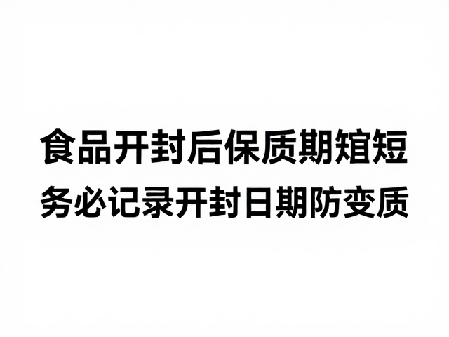 记录开封日期是识别变质风险的关键手段