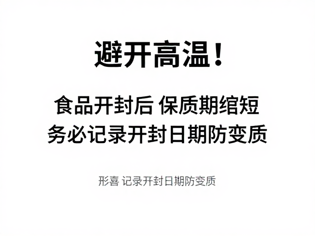 避开高温!食品开封后保质期缩短,务必记录开封日期防变质