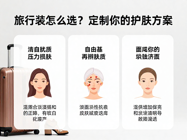 旅行装怎么选?先清自由基再辨肤质,定制你的护肤方案
