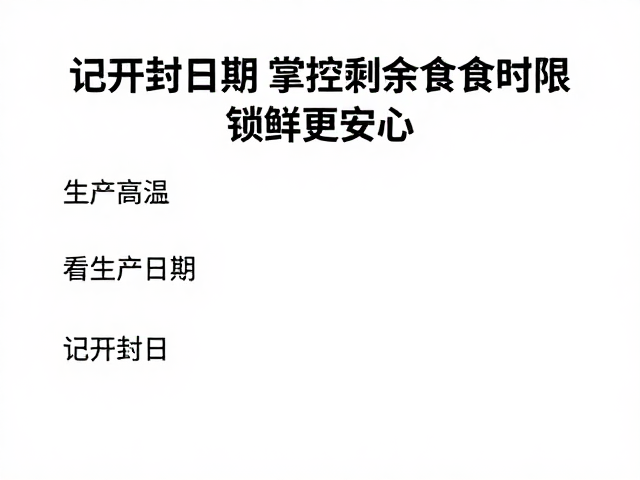 记开封日期,掌控剩余食用时限