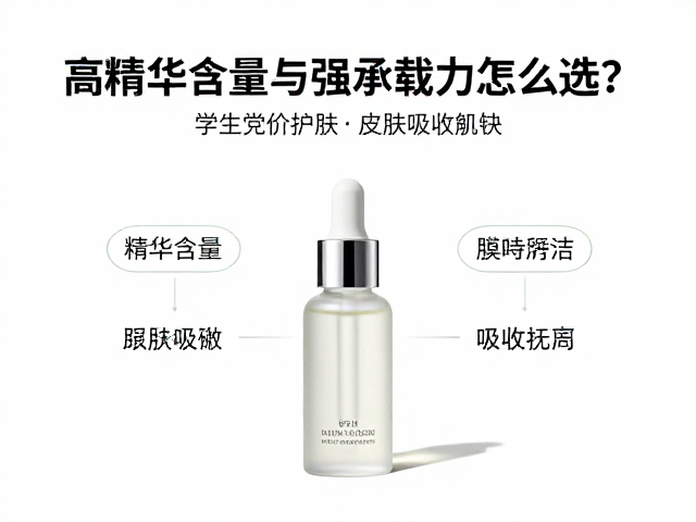 学生党平价护肤,高精华含量与强承载力怎么选?