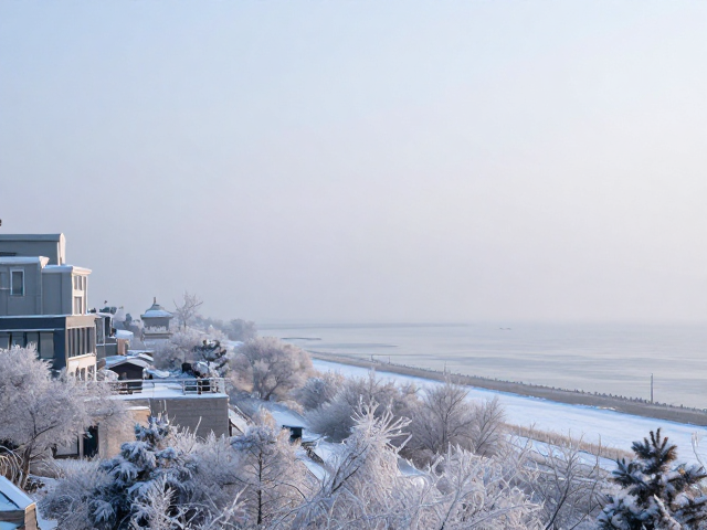 冬季临海机位拍摄指南,锐化建筑线条,定格雾凇雪景绝美瞬间