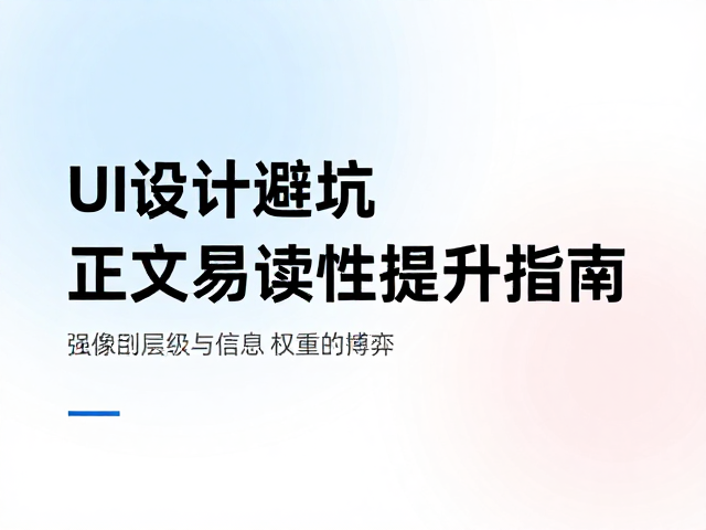 UI设计避坑,渐变叠加不遮核心信息,正文易读性提升指南
