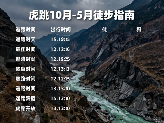 虎跳峡10月-5月徒步指南,最佳出行时间与道路开放详情