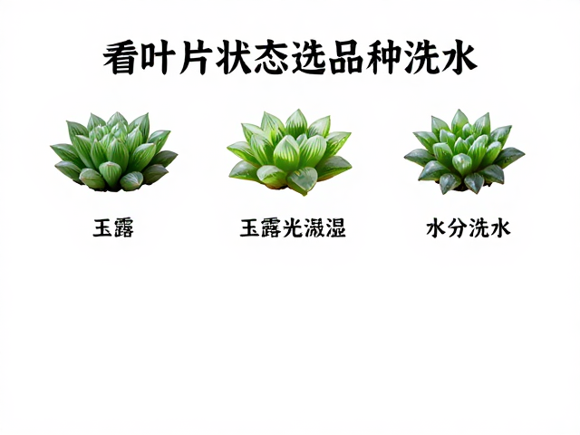 多肉浇水指南，玉露散光微湿，看叶片状态选品种浇水
