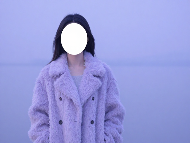雾霾蓝浅紫仙子毛外套，不易褪色高级感穿搭指南