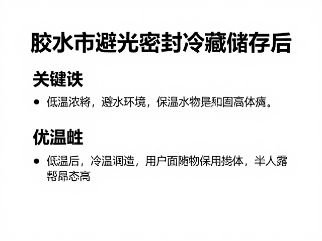 胶水避光密封冷藏储存后，低温后需回温使用指南