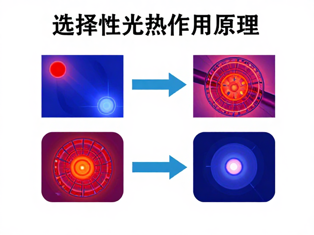 选择性光热作用原理，闪光窗口面积如何影响治疗效果？