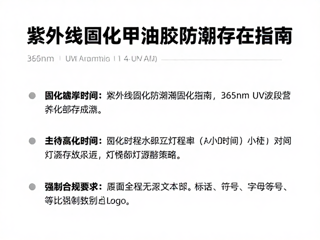 固化时间与灯源匹配策略