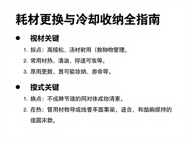 关键耗材的定期更换与寿命管理