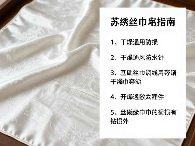 苏绣丝巾怎么存放？干燥通风防损，附基础平针练习指南