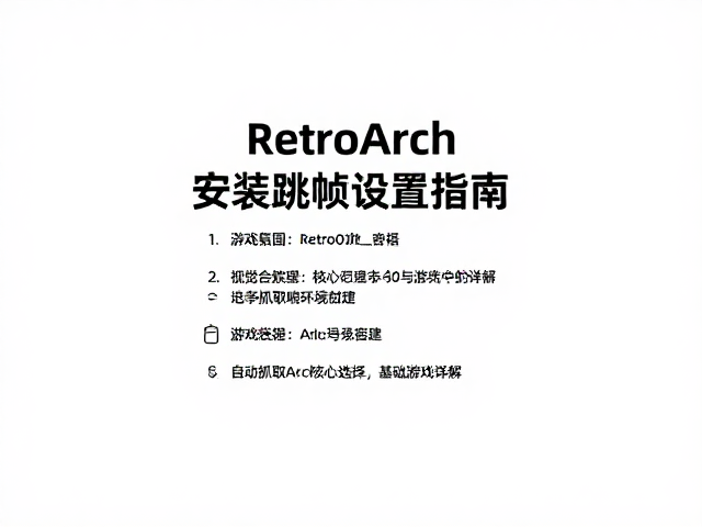 RetroArch安装与跳帧设置指南，自动抓取游戏封面详解