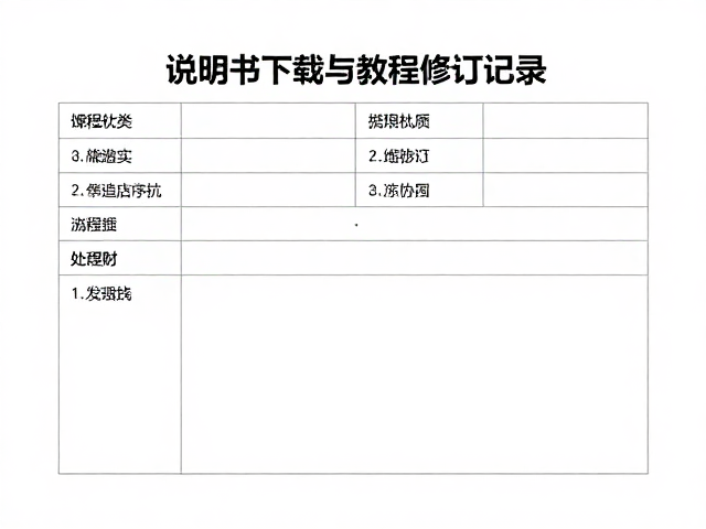 说明书下载与教程修订记录，维修店技术员必读指南