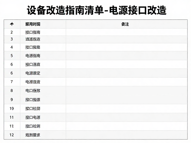 设备改造前清单与电源接口改造，详解检测判定规则