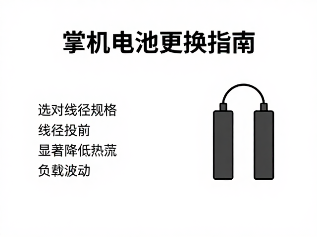 掌机电池更换指南，选对线径规格，显著降低负载波动
