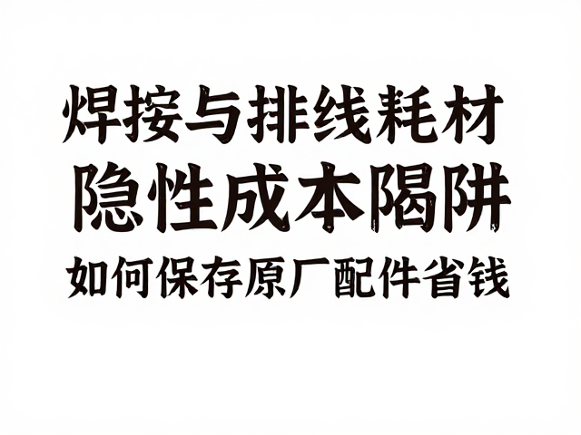 焊接与排线耗材隐性成本揭秘，如何保存原厂配件省钱
